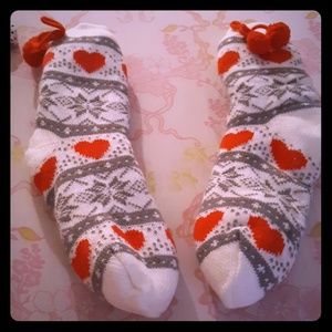 Heart winter socks
